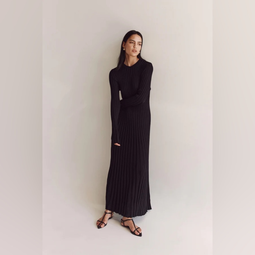 NWOT DISSH Ada Long Sleeve Dress in Black, Size S